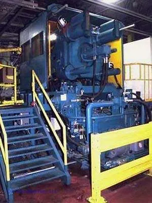 Used Ube Model: 800 HVSC 800 Metric Ton Horizontal Clamp Vertical Shot (HVSC) Cold Chamber Aluminum Squeeze Cast/Semi-Solid Die Casting Machine