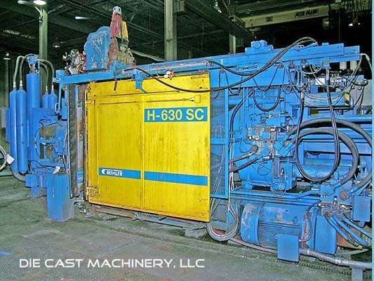 Used Buhler Model: H-630 SC 7250 kN Horizontal Cold Chamber Aluminum High Pressure Die Casting Machine