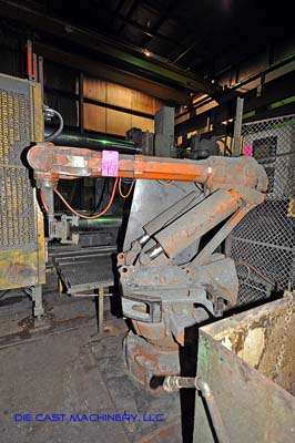 Used ABB Model: 6400 2.400 Meter Six Axis Foundry Rated Industrial Robot with Extractor Package/Gripper for Extracting Die Castings