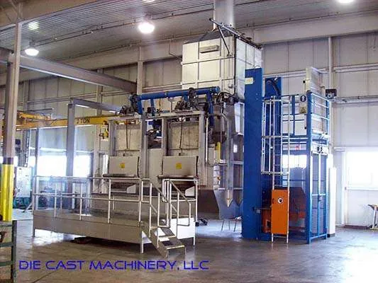 Used Striko Westofen Model: MHII-T 3000/2000 2000 kg Stack (tower/shaft) Type Stationary Aluminum Melting and Holding Furnace