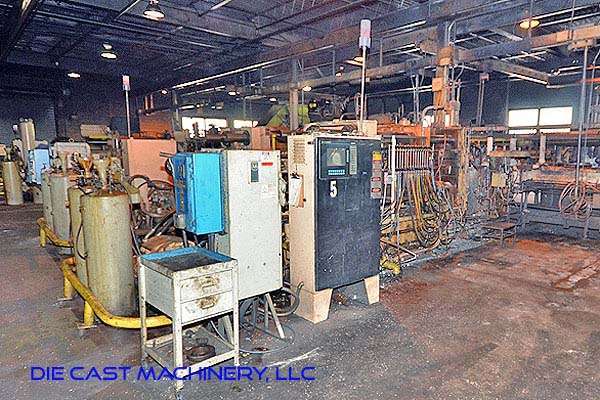 Used Kux-Wickes Model: BH-600 600 Ton Horizontal Hot Chamber Zinc (Zamak) High Pressure Die Casting Machine