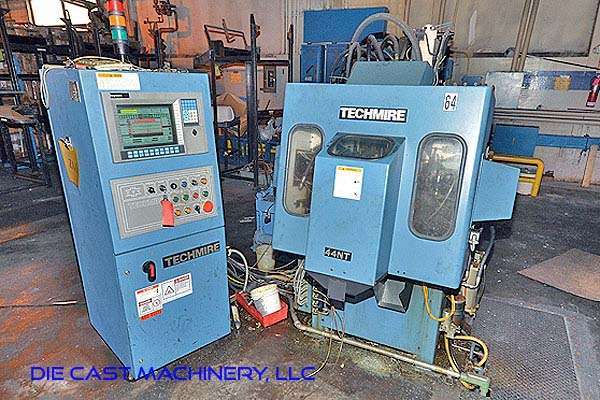 Used Techmire Model: 44NT 18 Metric Ton Multi-slide Hot Chamber Miniature Zinc (Zamak) High Pressure Die Casting Machine