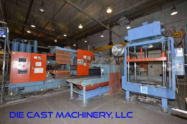 Used HPM Model: II-1200-A 1200 Ton Horizontal Cold Chamber Aluminum/Magnesium Capable High Pressure Die Casting Machine