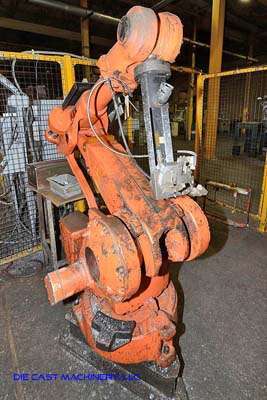 Used ABB Model: IRB 4400 KT 1.960 Meter Six Axis Foundry Rated Industrial Robot with Extractor Package/Gripper for Extracting Die Castings