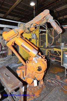 Used ABB Model: IRB 6400 2.400 Meter Six Axis Foundry Rated Industrial Robot with Extractor Package/Gripper for Extracting Die Castings