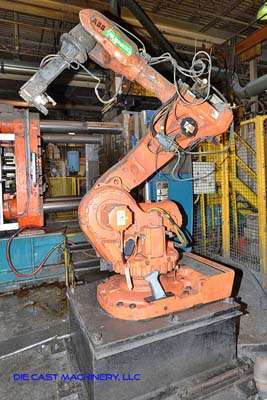 Used ABB Model: IRB 6600 2.400 Meter Six Axis Foundry Rated Industrial Robot with Extractor Package/Gripper for Extracting Die Castings