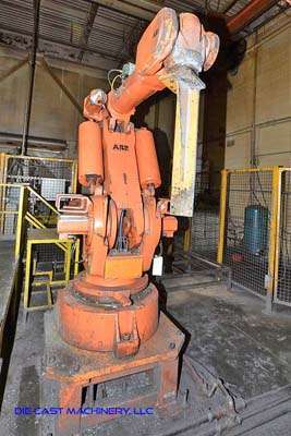 Used ABB Model: IRB 6400 2.40-120 Meter Six Axis Foundry Rated Industrial Robot with Extractor Package/Gripper for Extracting Die Castings
