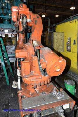 Used ABB Model: IRB 6600 2.400 Meter Six Axis Foundry Rated Industrial Robot with Extractor Package/Gripper for Extracting Die Castings