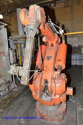 Used ABB Model: IRB 6400 2.40-120 Meter Six Axis Foundry Rated Industrial Robot with Extractor Package/Gripper for Extracting Die Castings