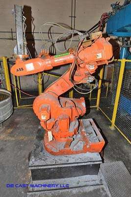 Used ABB Model: IRB 7700 2.400 Meter Six Axis Foundry Rated Industrial Robot with Extractor Package/Gripper for Extracting Die Castings