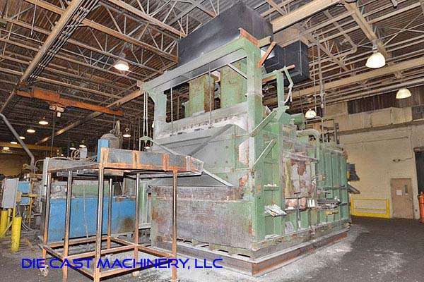 Used Lindberg MPH Model: 62-ACMP-3000 3000 Pounds/Hour Dry Hearth Type Natural Gas Fired Stationary Aluminum Melting and Holding Furnace