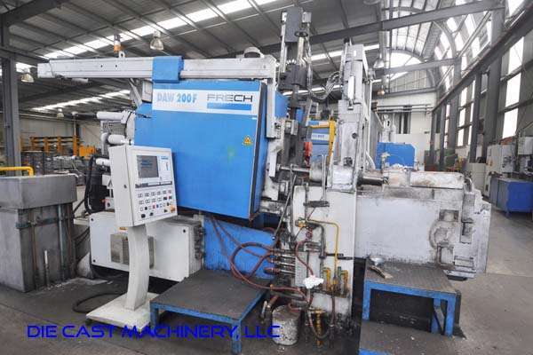 Used Frech Model: DAW 200 F RC 220 Metric Ton Horizontal Hot Chamber Zinc (Zamak) High Pressure Die Casting Machine