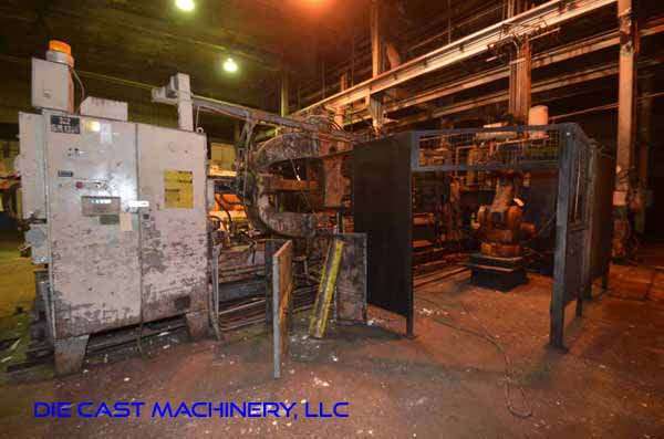 Used Lester Model: HP-1200X-SF 1200 Tons Horizontal Cold Chamber Aluminum High Pressure Die Casting Machine