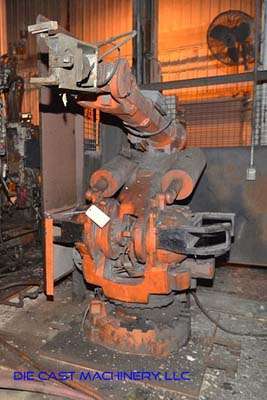 Used ABB Model: IRB 6400 120 Kg Six Axis Foundry Rated Industrial Robot with Extractor Package/Gripper for Extracting Die Castings