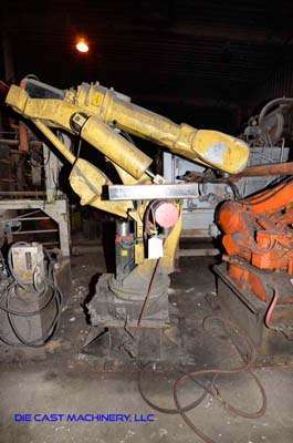 Used Fanuc Robotics Model: S-420iF 120 KG Six Axis Foundry Rated Industrial Robot with Extractor Package/Gripper for Extracting Die Castings