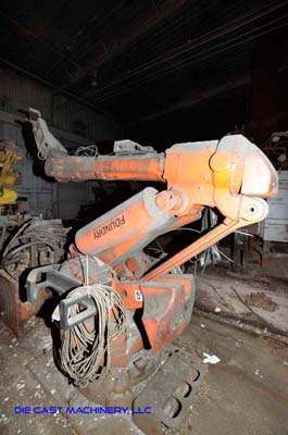 Used ABB Model: IRB 6400 120 Kg Six Axis Foundry Rated Industrial Robot with Extractor Package/Gripper for Extracting Die Castings
