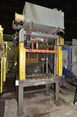 Used Metal Mechanics Model: 35-T 35 Ton Four Column (Post) Vertical Hydraulic Die Casting Trim Press