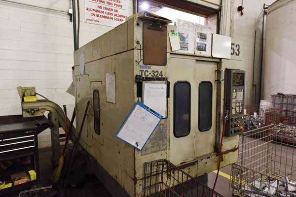 Used Brother Model: TC-324 500 x 300 mm CNC High Speed Drill-Tap-Milling Machine - Vertical Spindle - Two Pallet with ATC