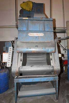 Used Wheelabrator Model: 27 x 36 Tumblast 5 Cubic Feet Batch Type Rubber Belt Tumble Blast Abrasive Shot Blast & Peening Machine