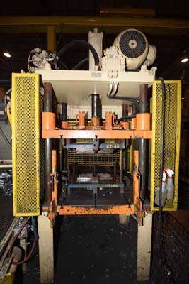 Used Die Cast Press Trim Press Model: DCP-40 40 Ton Four Column (Post) Vertical Hydraulic Die Casting Trim Press