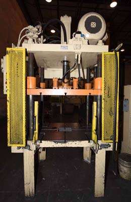 Used Die Cast Press Trim Press Model: DCP-40 40 Ton Four Column (Post) Vertical Hydraulic Die Casting Trim Press