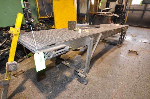 Used Rimrock Model: RR-24-148 24 Inch Wide Mesh Belt Type Indexing Conveyor for Die Cast and Foundry Applications