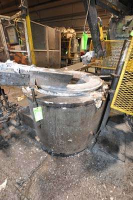 Used Johnson Model: J-600 600 Pound Natural Gas Heated Silicon Carbide Crucible Type Aluminum Melting-Holding Furnace