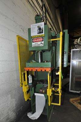 Used Hannifin Press Model: GFTP-8 8 Ton Guided Platen Gap Frame Hydraulic Trim Press