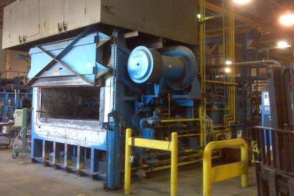 Used Lindberg MPH Model: 62-ARP-3500 3500 Pounds per Hour Melt Rate Dry Hearth Type Natural Gas Fired Stationary Aluminum Melting and Holding Furnace