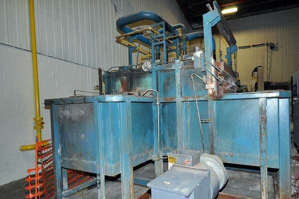 Used FW Schaefer Model: AL-MH-1200 1200 Pounds per Hour Melt Rate Reverberatory Type Wet Bath Stationary Aluminum Melting and Holding Furnace
