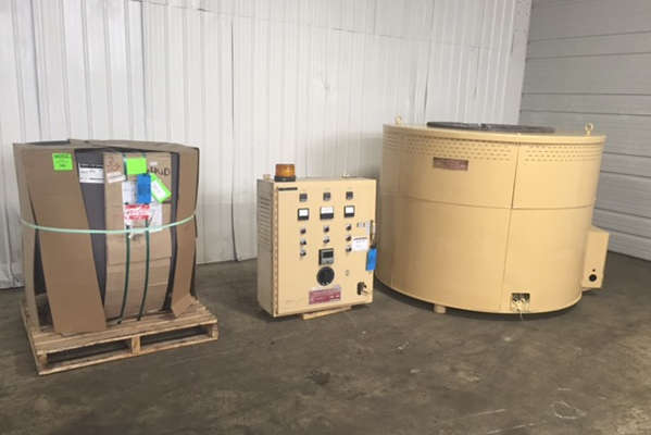 Used Thermtronix Model: RS-2300 2300 Electric Heated Silicon Carbide Crucible Type Aluminum Melting & Holding Furnace