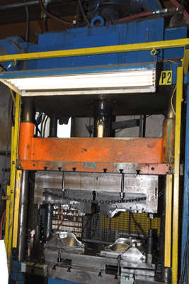 Used Prince Trim Press Model: T-50 50 Ton Four Column (Post) Vertical Hydraulic Die Casting Trim Press