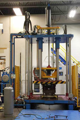 Used LPM Model: BPSC-800/8 S/M 800 Series Vertical Low Pressure Permanent Mold Aluminum Die Casting Machine