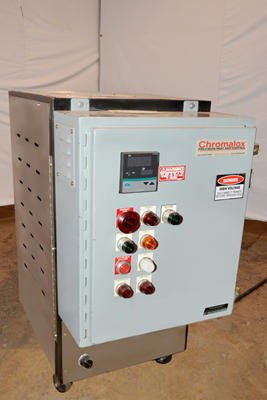 Used Chromalox Model: CLS-750A-80 80 KW Single Zone Portable Hot Oil Process Heater Temperature Control Unit with Cooling Water Circuit