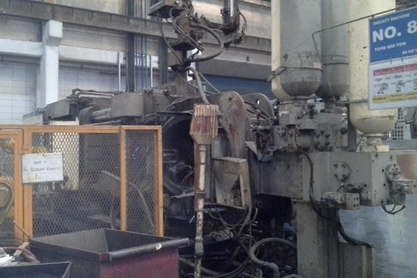 Used Toyo Machinery Model: BD-800T 800 Metric Ton Horizontal Cold Chamber Aluminum High Pressure Die Casting Machine