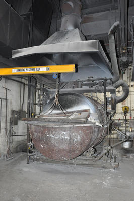 Used Warwick Model: WBT-60 1600 pounds Reverberatory Type Tilting (Rotating) Barrel Furnace