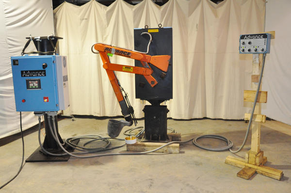 Used Advance Products Model: SL 1200 HS 25 Pound Capacity Multi-Link Automatic Ladle for Non-Ferrous Aluminum and Brass Die Casting and Foundry Operations