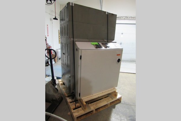 Used Mokon Model: H64248Z6 96 KW (48 kw per zone) Dual (two) Zone Portable Hot Oil Process Heater Temperature Control Unit with Cooling Water Circuit