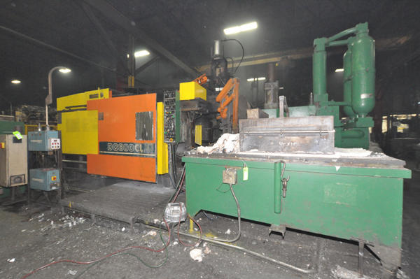 Used Toshiba Model: DC 800 CL-HT 800 Metric Ton Horizontal Cold Chamber Aluminum High Pressure Die Casting Machine