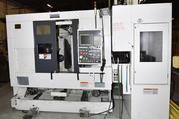 Used Takisawa Model: TT-2600G 2600 mm Parallel Front Facing Twin Spindle CNC Lathe