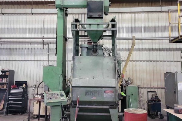 Used Goff Model: 12 BBS 12 Cubic Feet Batch Type Rubber Belt Tumble Blast Abrasive Shot Blast & Peening Machine