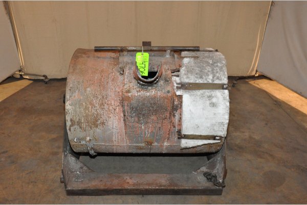 Used Arrow-Acme Model: PL855 600 pound capacity Power Roll-Over Transfer Ladle - Forklift Type Bull Ladle for Molten Aluminum or Zinc - DC Powered - Arrow-Acme Type