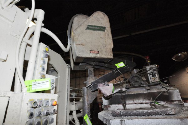 Used Rimrock Model: 405 73 Inches of Stroke with 75 Pound Maximum Pour Capacity Multi-Link Automatic Ladle for Non-Ferrous Aluminum and Brass Die Casting and Foundry Operations
