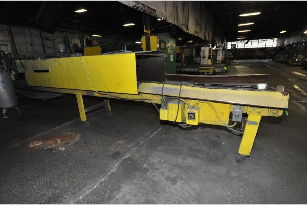 Used PDC Model: PDC-24C 24 Inch Wide by 20 foot long Metal Chain Plate Conveyor Belt with Forced Air Cooling Fans and Tunnel for Die Cast and Foundry Applications