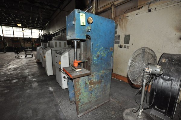 Used Hannifin Press Model: C-Frame 8 U.S. Ton C-Frame (Gap Frame) Vertical Hydraulic Die Cast Trimming Press