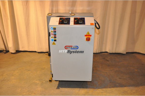 Used Mokon Model: H44209Z6 18 kW (9 kW per zone) Dual (two) Zone Portable Hot Oil Process Heater Temperature Control Unit with Cooling Water Circuit