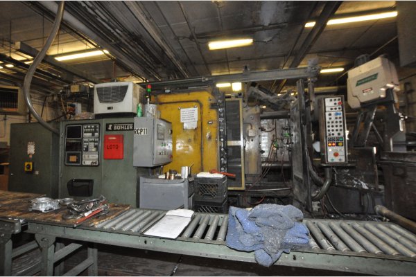 Used Buhler Model: H-630 B V5 740 Metric Ton Horizontal Cold Chamber Aluminum High Pressure Die Casting Machine