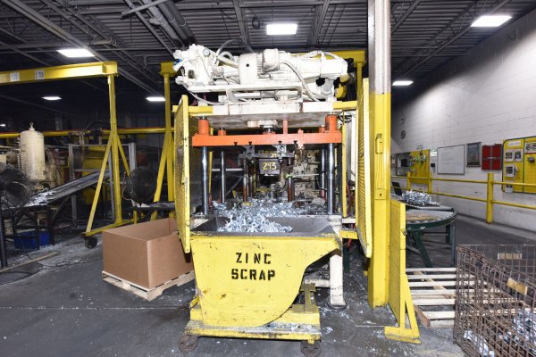 Used Metal Mechanics Model: DCT-35 35 U.S. Ton Four Column (Post) Vertical Hydraulic Die Casting Trim Press