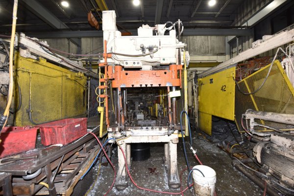 Used B&T Model: TP-30-4 30 U.S. Tons Four Column (Post) Vertical Hydraulic Die Casting Trim Press