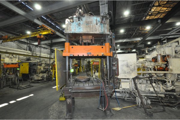 Used B&T Model: TP-30-4 50 U.S. Tons Four Column (Post) Vertical Hydraulic Die Casting Trim Press